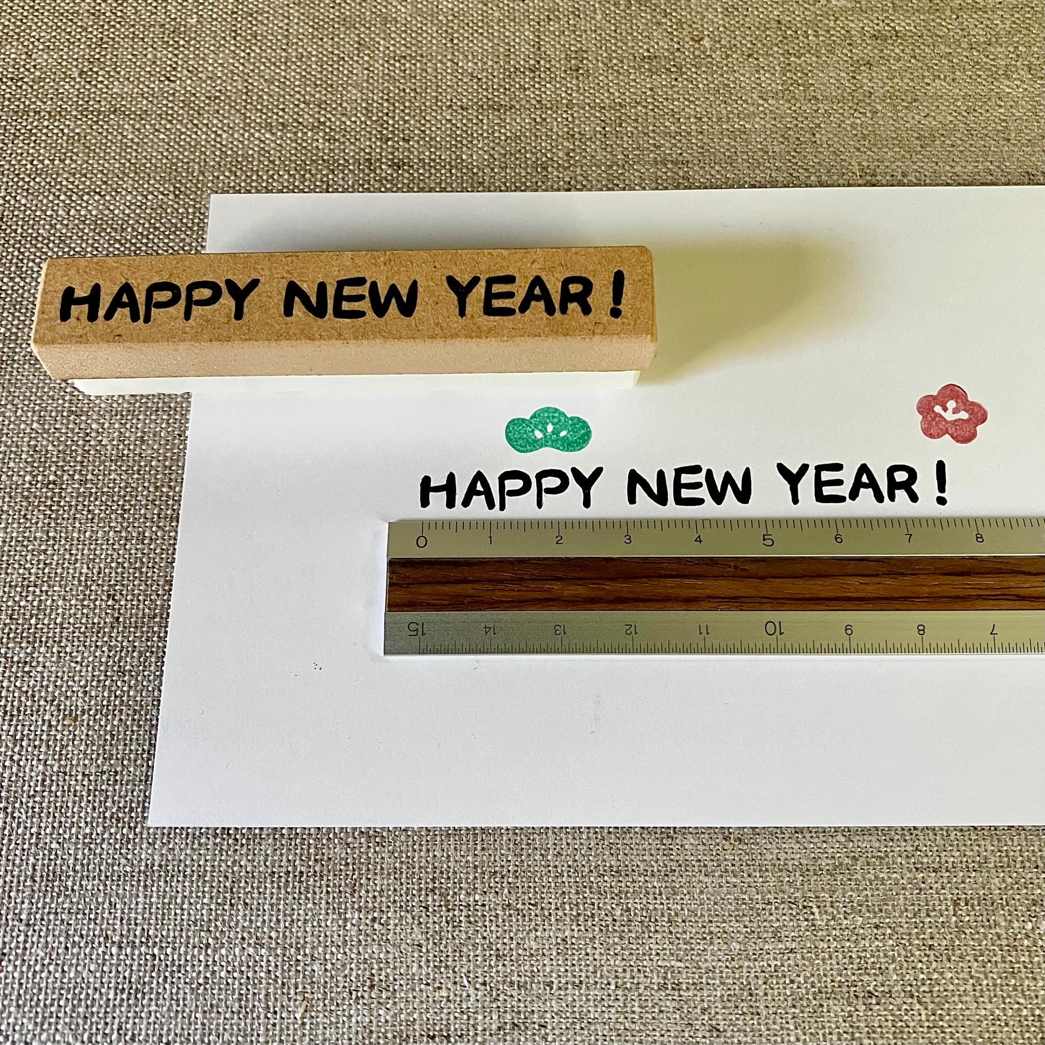 程良いサイズ感でアレンジ自在♪年賀状作りに＊HAPPY NEW YEAR ！＊消しゴムはんこ | 3枚目