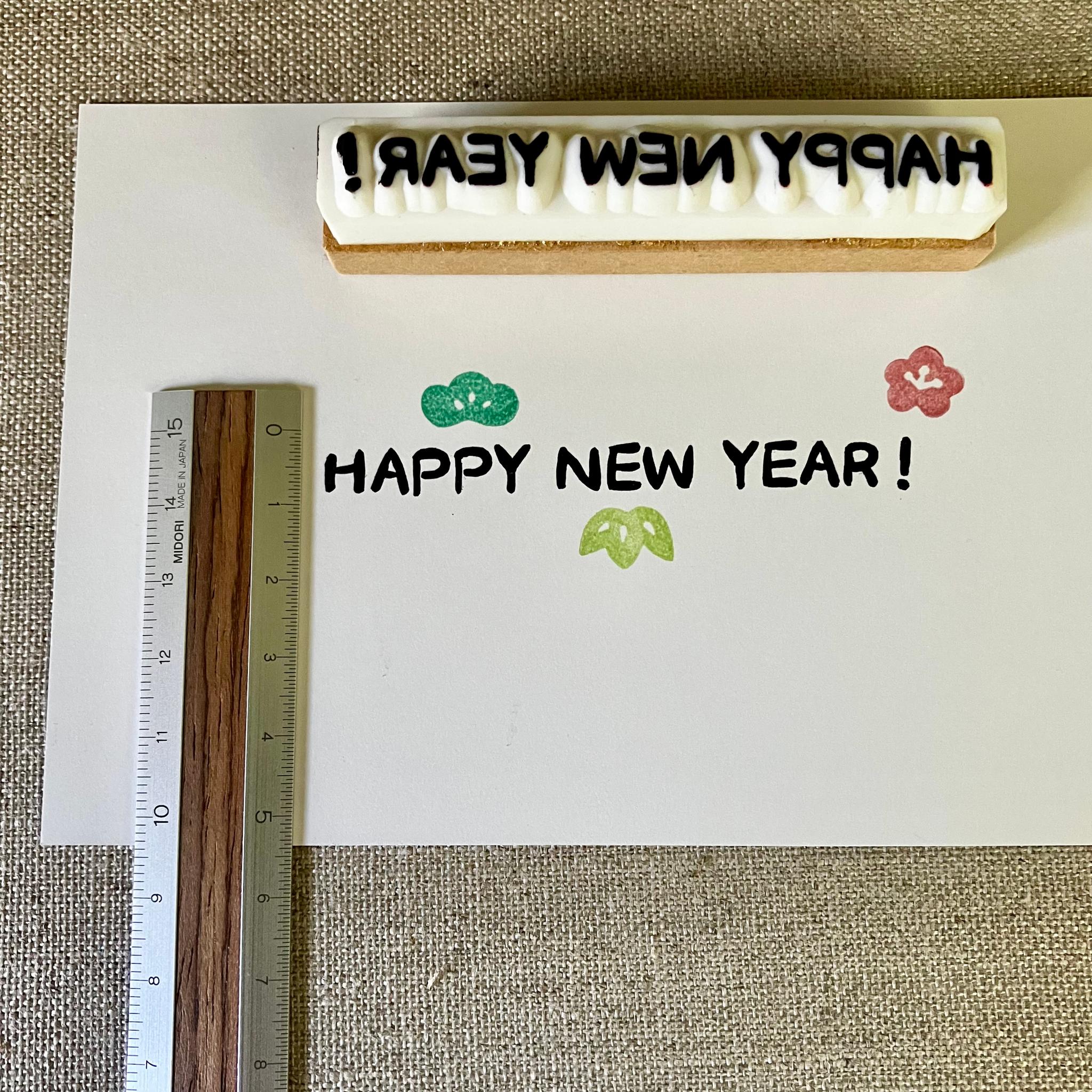 程良いサイズ感でアレンジ自在♪年賀状作りに＊HAPPY NEW YEAR ！＊消しゴムはんこ | 4枚目